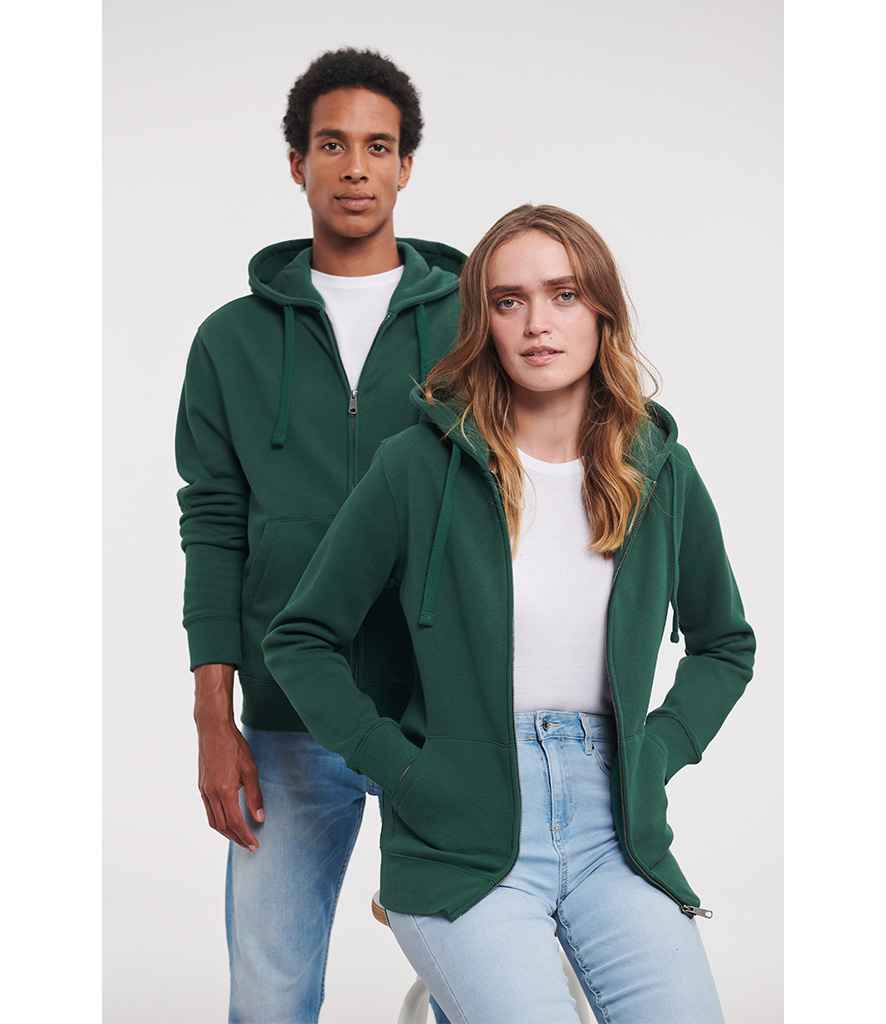 Russell Athletic Authentic Zip Hooded Sweatshirt | Bottle Green