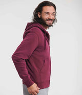 Russell Athletic Authentic Zip Hooded Sweatshirt | Burgundy thumbnail 3