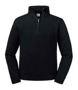 Russell Athletic Authentic Zip Neck Sweatshirt | Black thumbnail 4