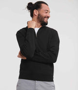 Russell Athletic Authentic Zip Neck Sweatshirt | Black thumbnail 1