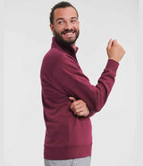 Russell Athletic Authentic Zip Neck Sweatshirt | Burgundy thumbnail 3