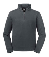 Russell Athletic Authentic Zip Neck Sweatshirt | Convoy Grey thumbnail 4