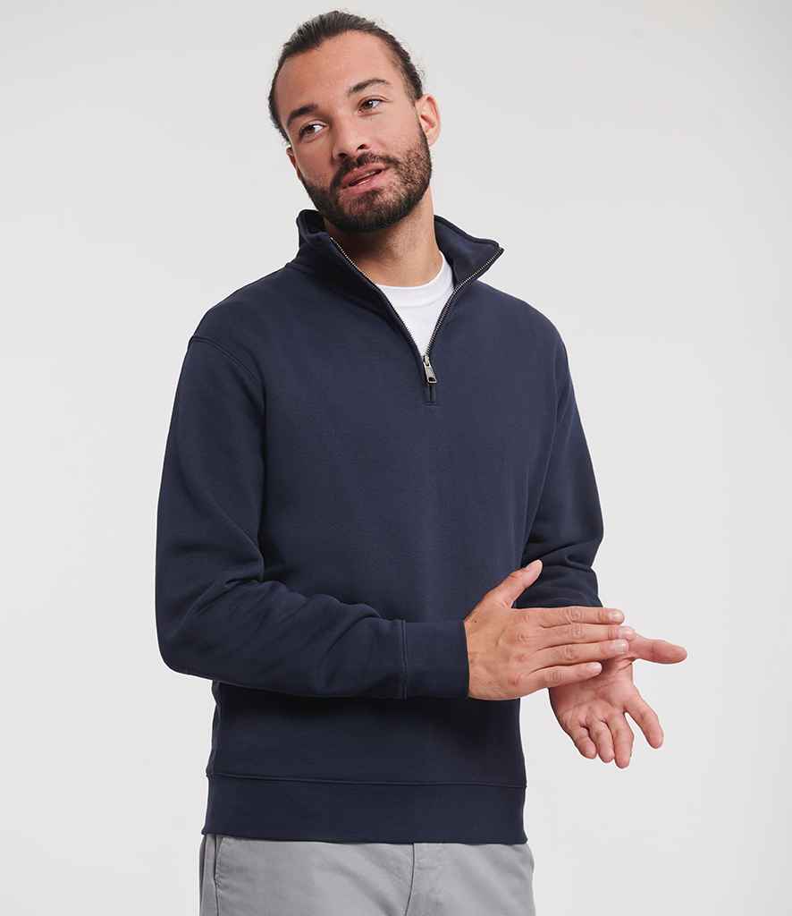 Russell Athletic Authentic Zip Neck Sweatshirt | French Navy
