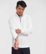 Russell Athletic Authentic Zip Neck Sweatshirt | White thumbnail 1