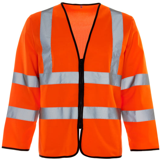 Supertouch Hi Vis Orange Long Sleeved Zip Vest