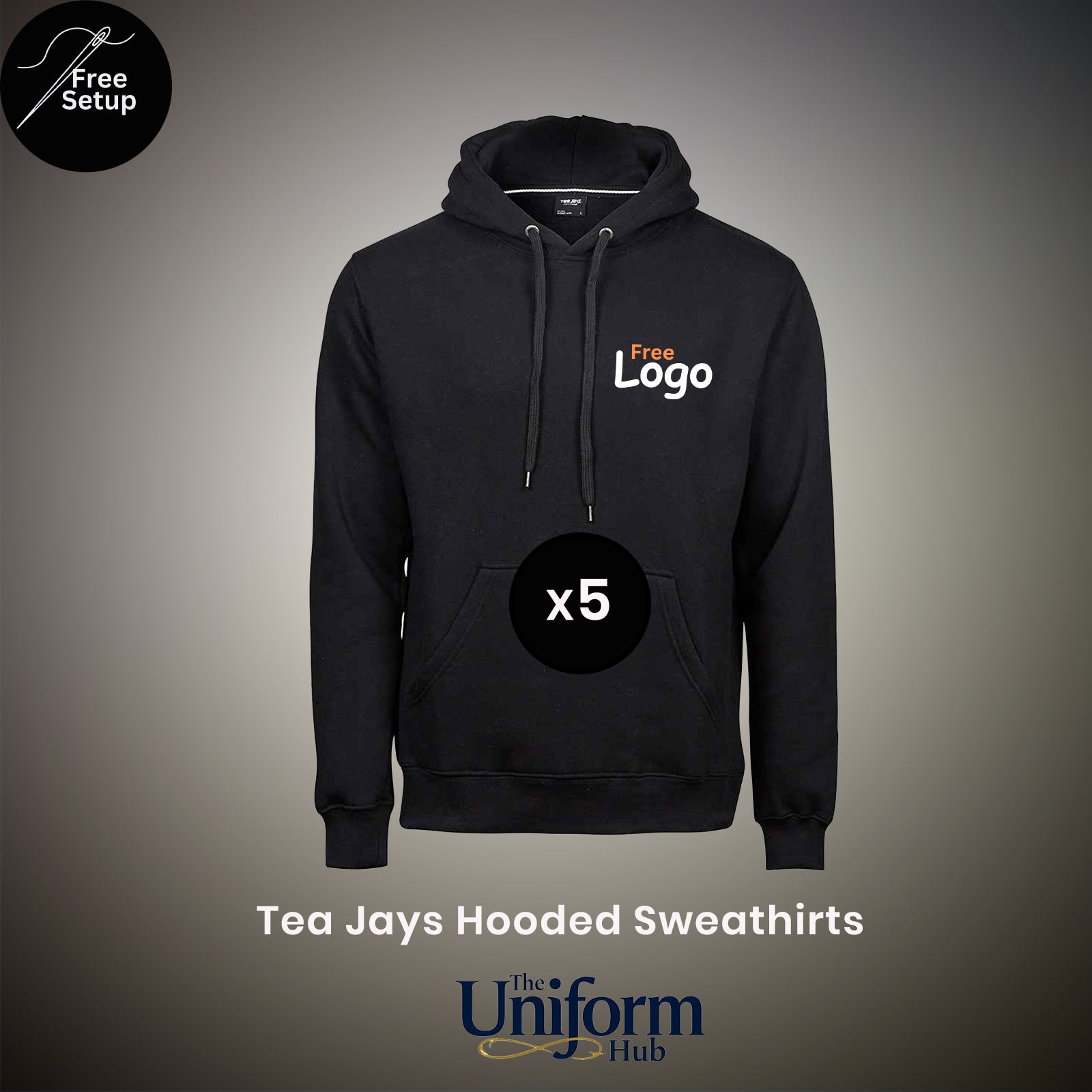 Tee Jays Hooded Sweatshirt Deal x5