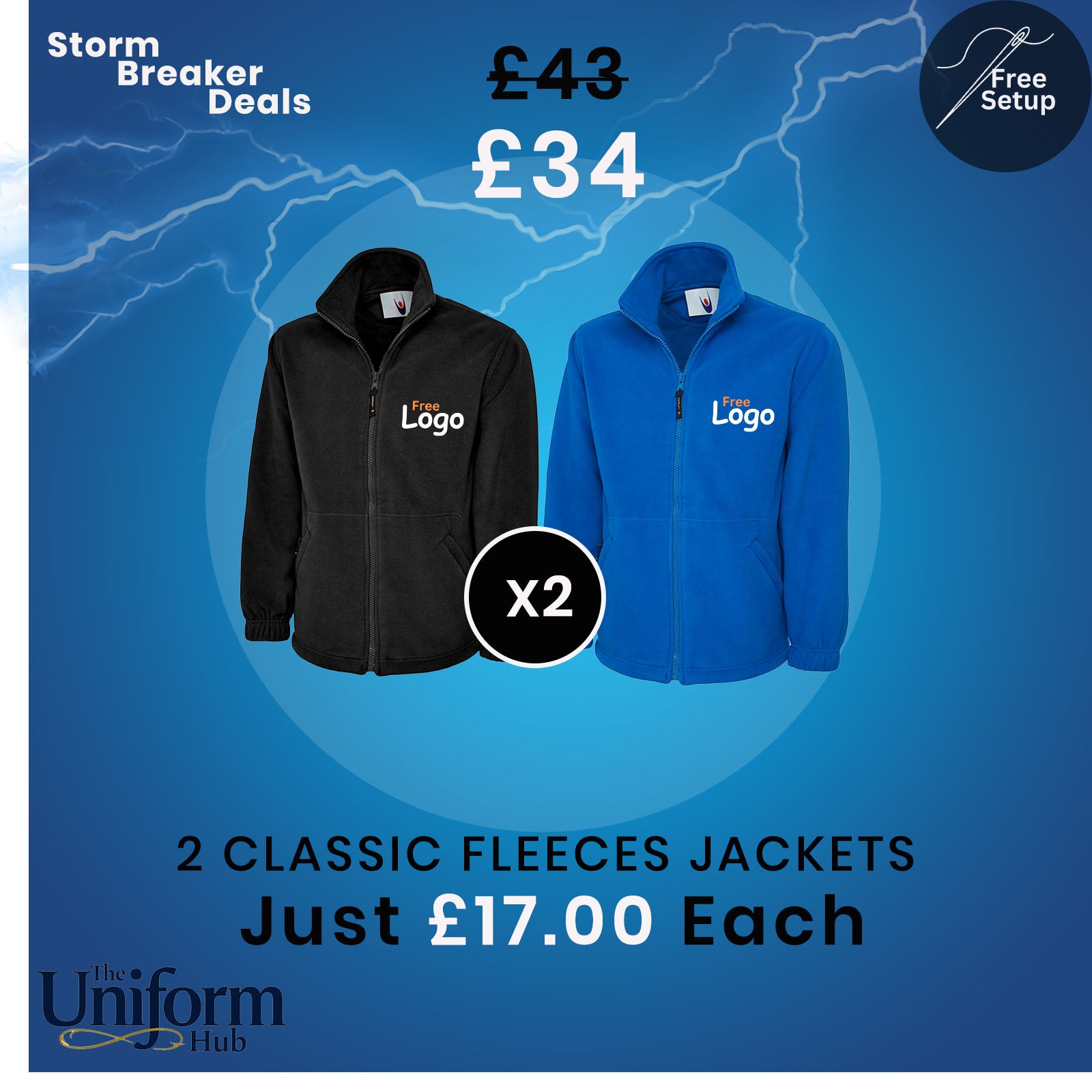 Storm Breaker Deals - 2x Best Selling Fleece Jackets