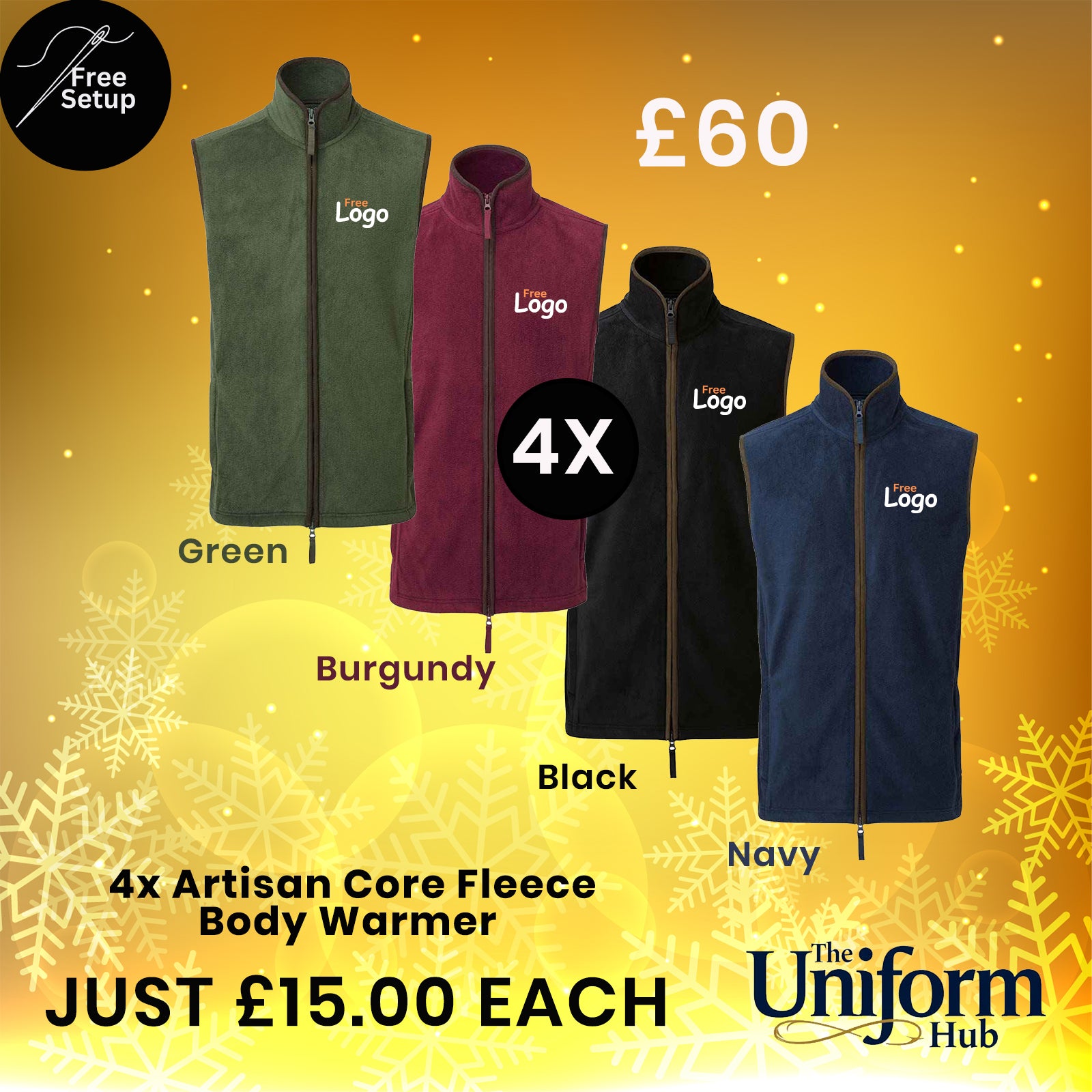 Spring Deals - Artisan Fleece Gilet x4