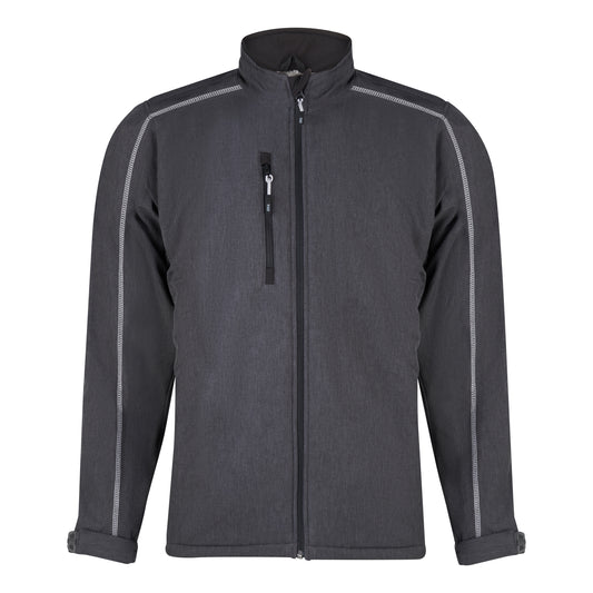 Crane Fur-Lined Softshell - Charcoal Melange - Black