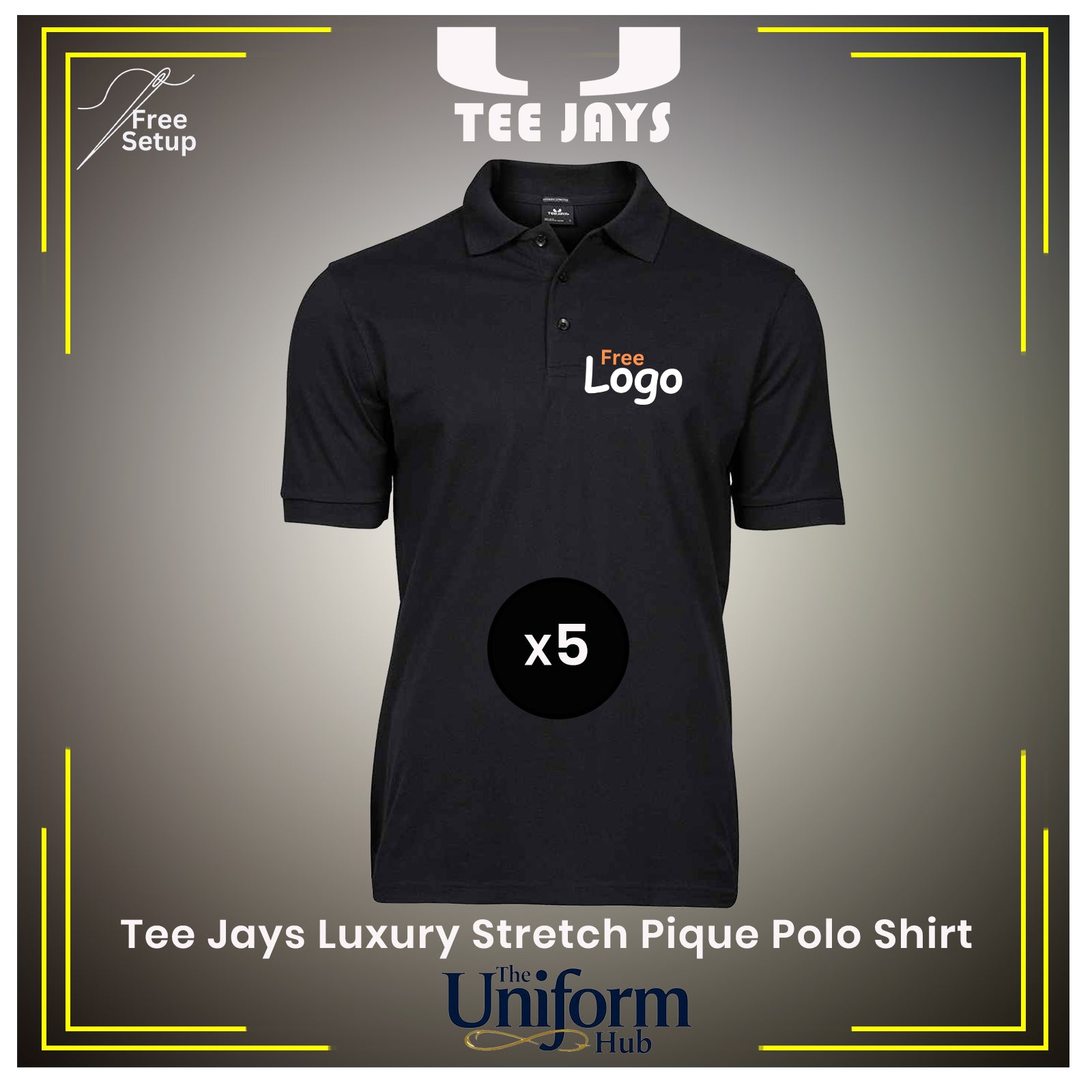 Tee Jays Luxury Stretch Piqué Polo Shirt Deal x5