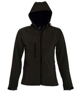 SOL'S Ladies Replay Hooded Soft Shell Jacket | Black thumbnail 4