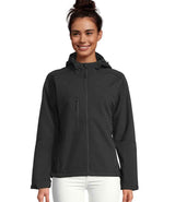 SOL'S Ladies Replay Hooded Soft Shell Jacket | Black thumbnail 1