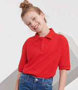 Russell Athletic Kids Poly/Cotton Piqué Polo Shirt | Bright Red thumbnail 1