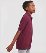 Russell Athletic Kids Poly/Cotton Piqué Polo Shirt | Burgundy thumbnail 3
