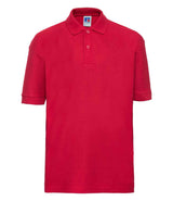 Russell Athletic Kids Poly/Cotton Piqué Polo Shirt | Classic Red thumbnail 4