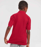 Russell Athletic Kids Poly/Cotton Piqué Polo Shirt | Classic Red thumbnail 2