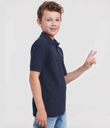 Russell Athletic Kids Poly/Cotton Piqué Polo Shirt | French Navy thumbnail 3