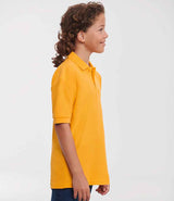 Russell Athletic Kids Poly/Cotton Piqué Polo Shirt | Gold thumbnail 3