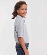 Russell Athletic Kids Poly/Cotton Piqué Polo Shirt | Light Oxford thumbnail 3