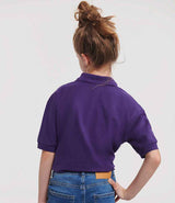 Russell Athletic Kids Poly/Cotton Piqué Polo Shirt | Purple thumbnail 2