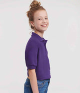 Russell Athletic Kids Poly/Cotton Piqué Polo Shirt | Purple thumbnail 3