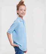 Russell Athletic Kids Poly/Cotton Piqué Polo Shirt | Sky Blue thumbnail 3