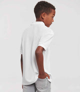 Russell Athletic Kids Poly/Cotton Piqué Polo Shirt | White thumbnail 2