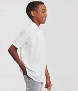 Russell Athletic Kids Poly/Cotton Piqué Polo Shirt | White thumbnail 3