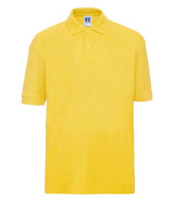 Russell Athletic Kids Poly/Cotton Piqué Polo Shirt | Yellow thumbnail 4