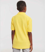 Russell Athletic Kids Poly/Cotton Piqué Polo Shirt | Yellow thumbnail 2