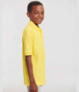 Russell Athletic Kids Poly/Cotton Piqué Polo Shirt | Yellow thumbnail 3