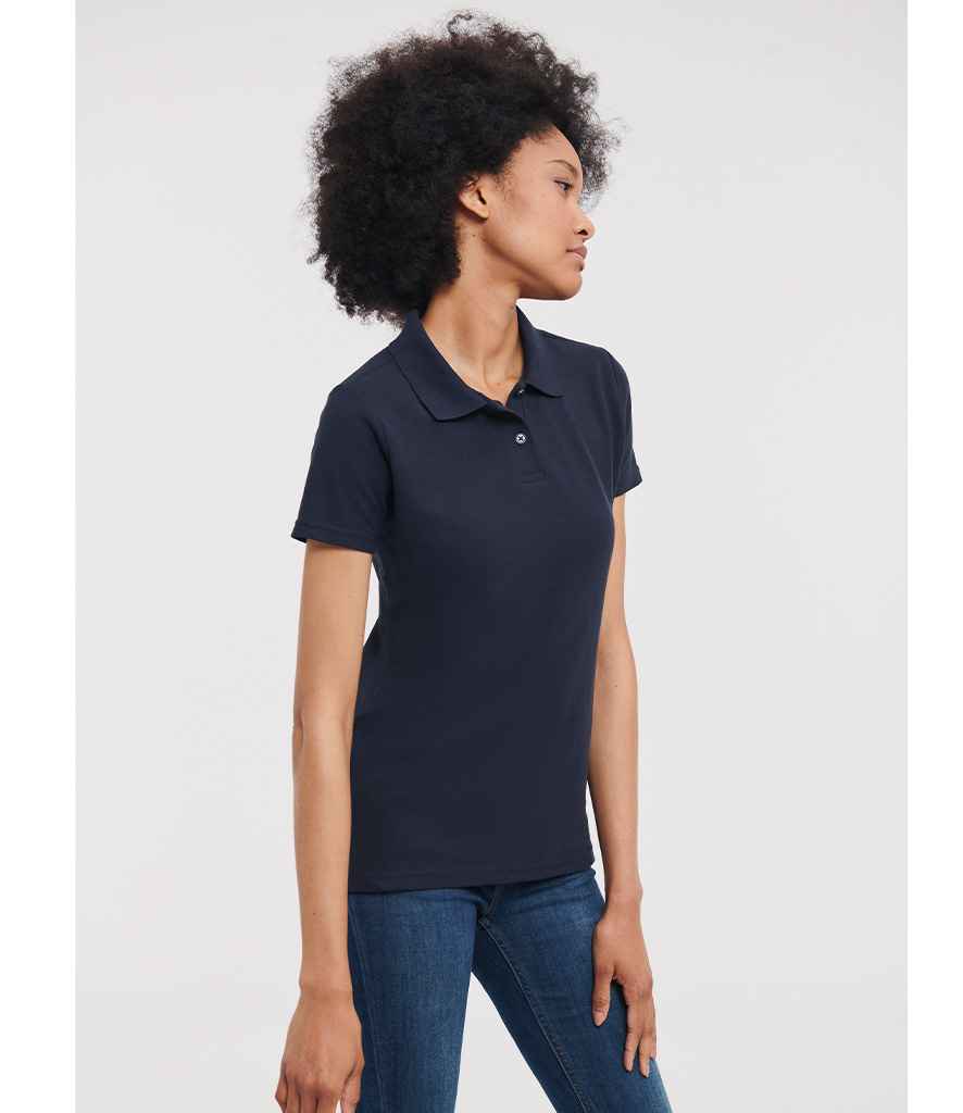 Russell Athletic Ladies Classic Poly/Cotton Piqué Polo Shirt | Black