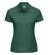 Russell Athletic Ladies Classic Poly/Cotton Piqué Polo Shirt | Bottle Green thumbnail 4