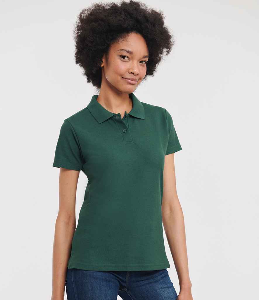 Russell Athletic Ladies Classic Poly/Cotton Piqué Polo Shirt | Bottle Green