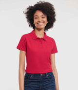 Russell Athletic Ladies Classic Poly/Cotton Piqué Polo Shirt | Classic Red thumbnail 1