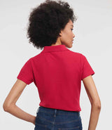 Russell Athletic Ladies Classic Poly/Cotton Piqué Polo Shirt | Classic Red thumbnail 2