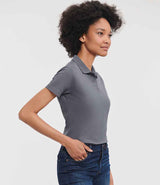 Russell Athletic Ladies Classic Poly/Cotton Piqué Polo Shirt | Convoy Grey thumbnail 3