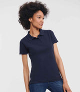 Russell Athletic Ladies Classic Poly/Cotton Piqué Polo Shirt | French Navy thumbnail 3