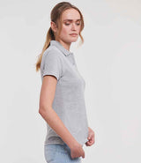 Russell Athletic Ladies Classic Poly/Cotton Piqué Polo Shirt | Light Oxford thumbnail 4