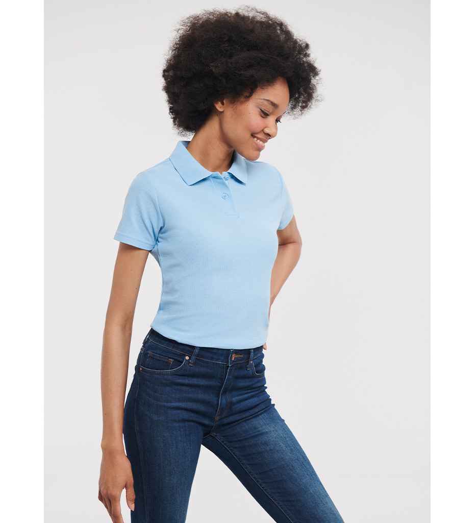 Russell Athletic Ladies Classic Poly/Cotton Piqué Polo Shirt | Sky Blue