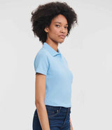 Russell Athletic Ladies Classic Poly/Cotton Piqué Polo Shirt | Sky Blue thumbnail 3