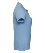 Russell Athletic Ladies Classic Poly/Cotton Piqué Polo Shirt | Sky Blue thumbnail 6