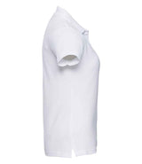 Russell Athletic Ladies Classic Poly/Cotton Piqué Polo Shirt | White thumbnail 6