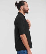 Russell Athletic Poly/Cotton Piqué Polo Shirt | Black thumbnail 3