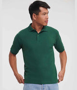 Russell Athletic Poly/Cotton Piqué Polo Shirt | Bottle Green thumbnail 1
