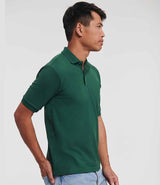 Russell Athletic Poly/Cotton Piqué Polo Shirt | Bottle Green thumbnail 3