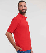 Russell Athletic Poly/Cotton Piqué Polo Shirt | Bright Red thumbnail 3