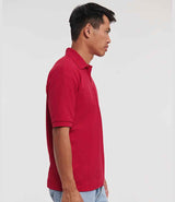 Russell Athletic Poly/Cotton Piqué Polo Shirt | Classic Red thumbnail 3