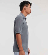 Russell Athletic Poly/Cotton Piqué Polo Shirt | Convoy Grey thumbnail 3