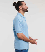 Russell Athletic Poly/Cotton Piqué Polo Shirt | Sky Blue thumbnail 3